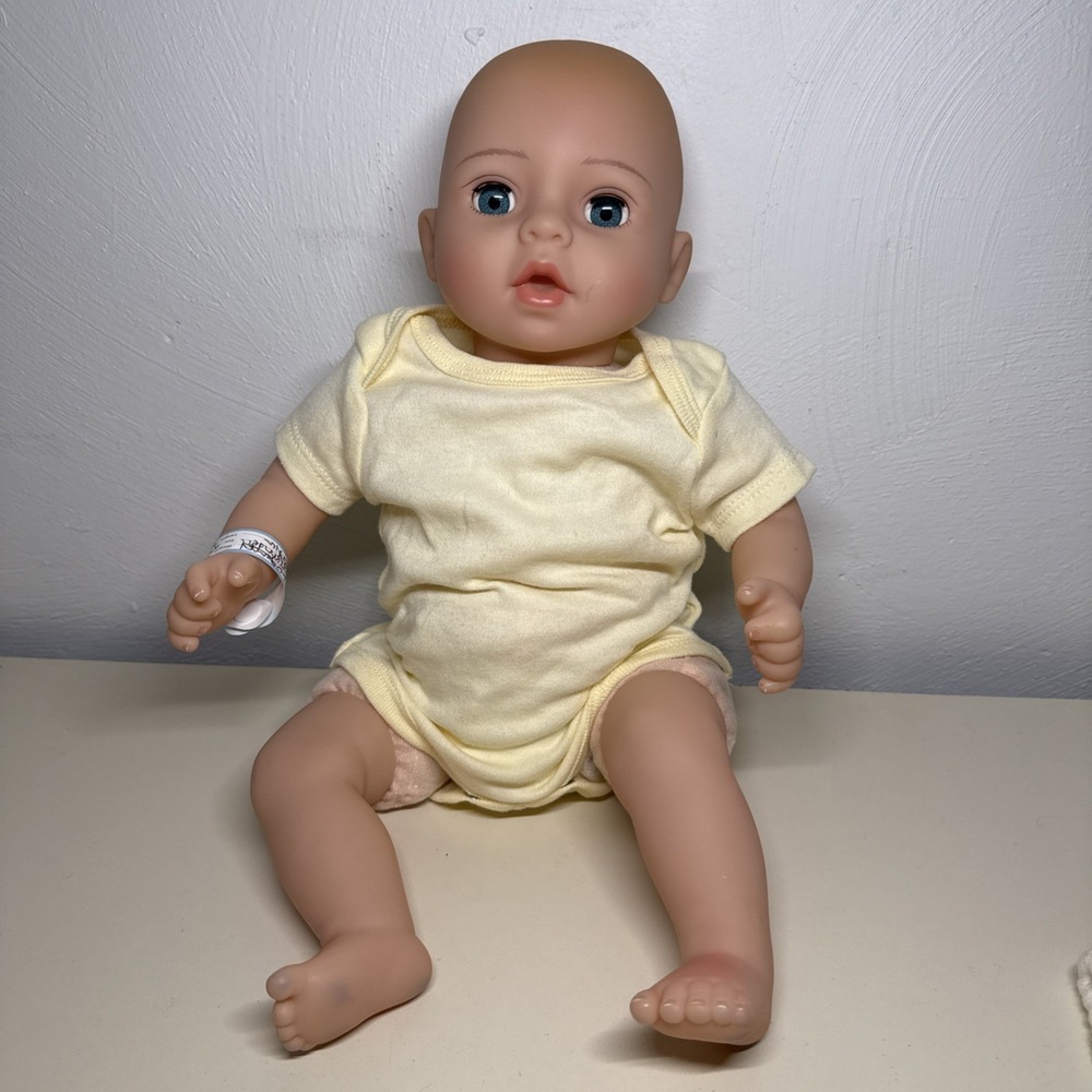 Adora 16" Realistic Baby Doll  Weighted Soft Body Open/Close Blue Eyes Spin Limb
